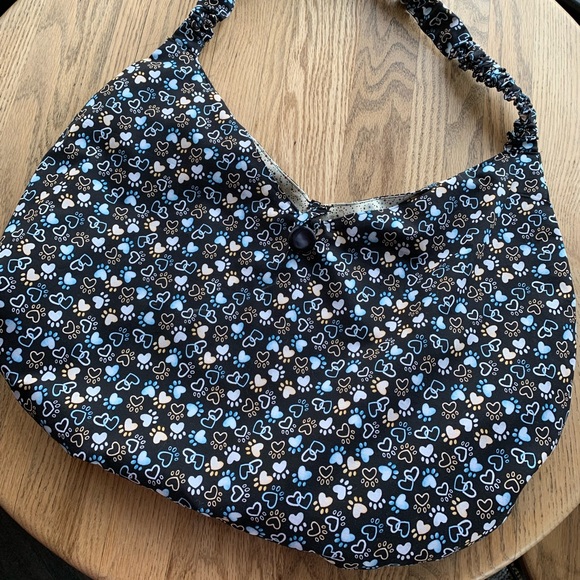 Handcrafted Dog Paw Print Hobo bag - Picture 4 of 8